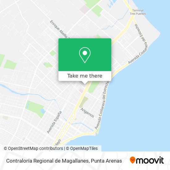 Mapa de Contraloría Regional de Magallanes