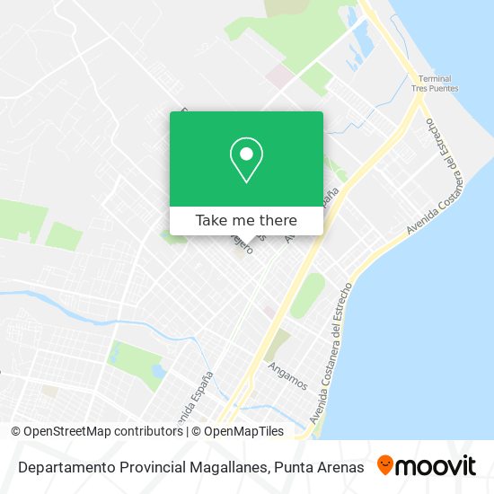 Mapa de Departamento Provincial Magallanes