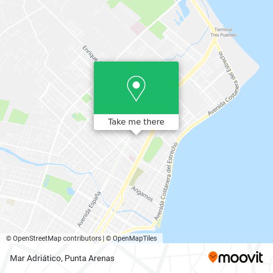Mapa de Mar Adriático
