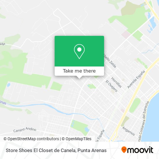 Store Shoes El Closet de Canela map