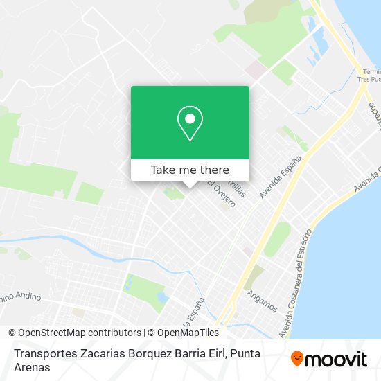 Mapa de Transportes Zacarias Borquez Barria Eirl