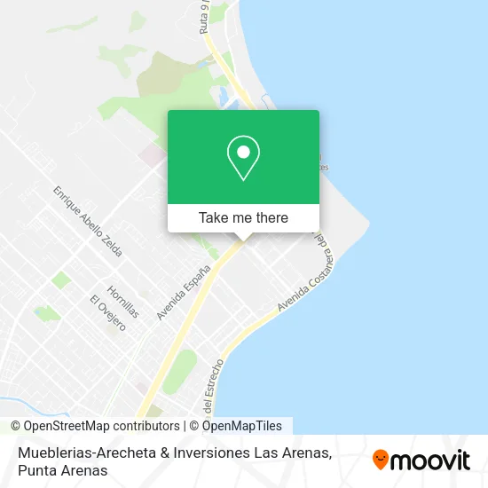 Mapa de Mueblerias-Arecheta & Inversiones Las Arenas
