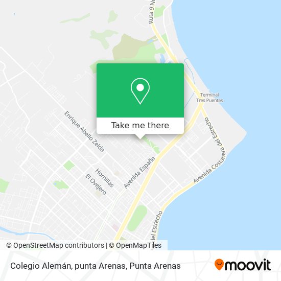 Colegio Alemán, punta Arenas map