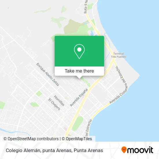 Colegio Alemán, punta Arenas map