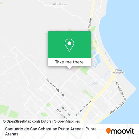 Santuario de San Sebastian Punta Arenas map