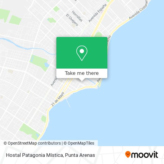 Hostal Patagonia Mística map