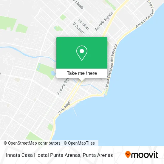 Mapa de Innata Casa Hostal Punta Arenas