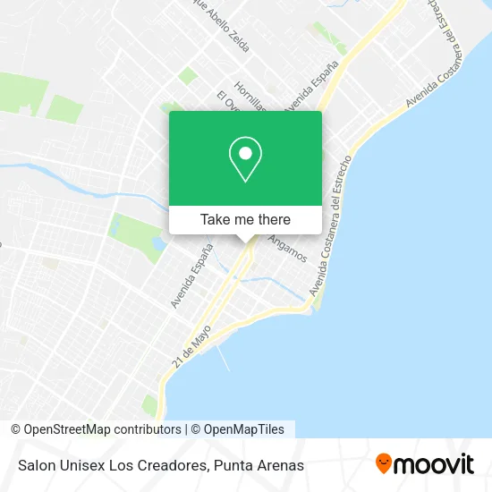 Salon Unisex Los Creadores map