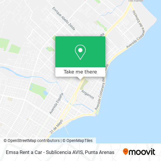 Emsa Rent a Car - Sublicencia AVIS map