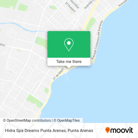 Hidra Spa Dreams Punta Arenas map