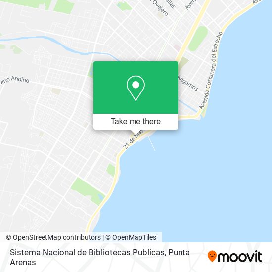 Sistema Nacional de Bibliotecas Publicas map