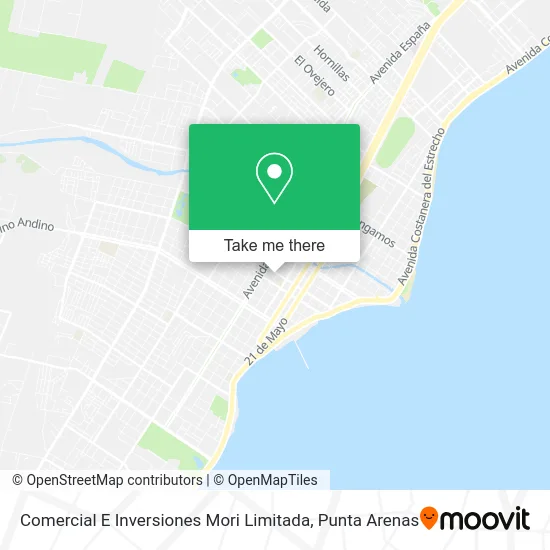 Comercial E Inversiones Mori Limitada map
