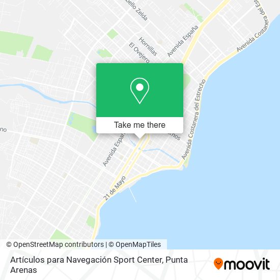 Mapa de Artículos para Navegación Sport Center