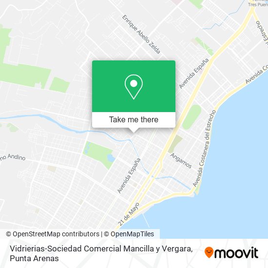 Mapa de Vidrierias-Sociedad Comercial Mancilla y Vergara