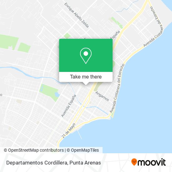Mapa de Departamentos Cordillera