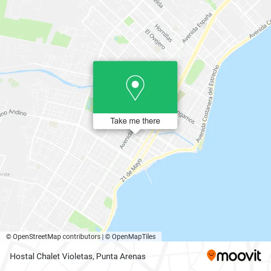 Hostal Chalet Violetas map