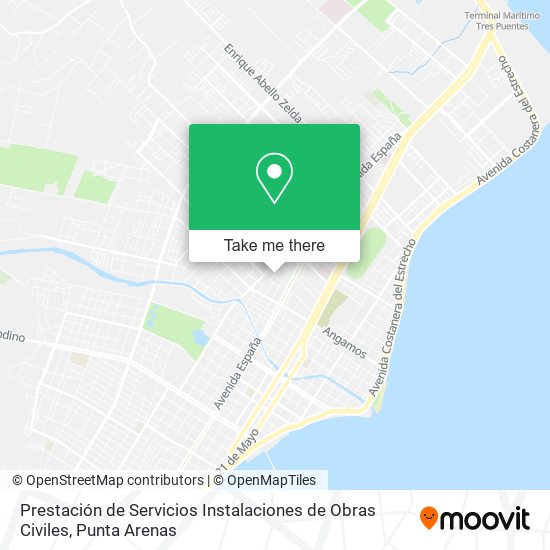 Prestación de Servicios Instalaciones de Obras Civiles map