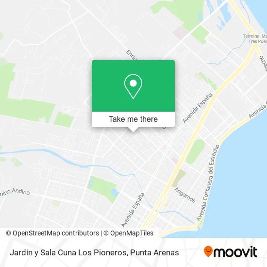 Mapa de Jardín y Sala Cuna Los Pioneros