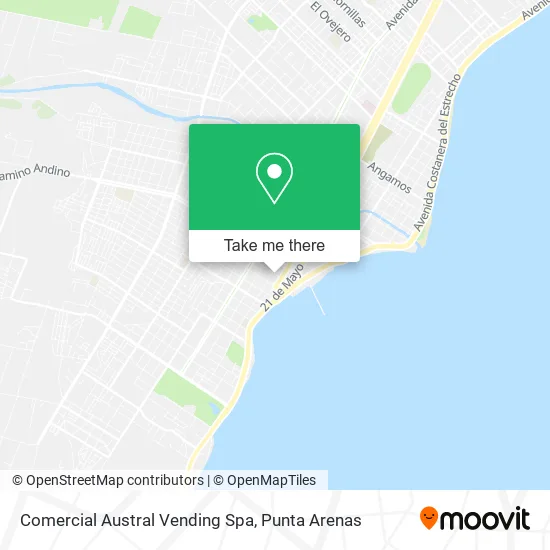 Mapa de Comercial Austral Vending Spa