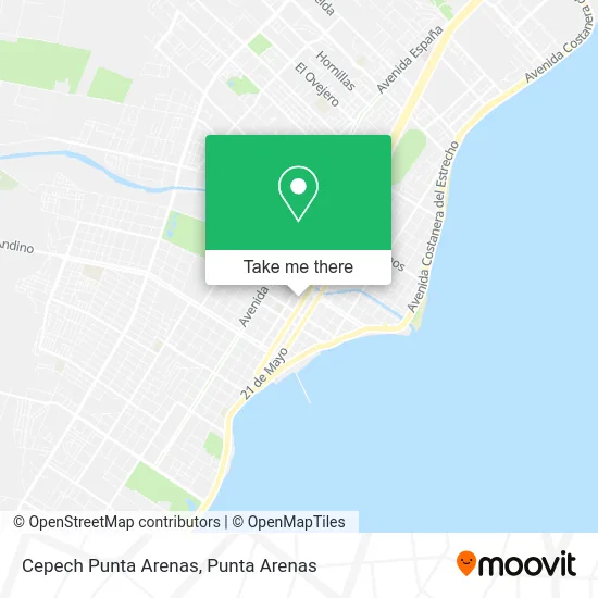 Cepech Punta Arenas map