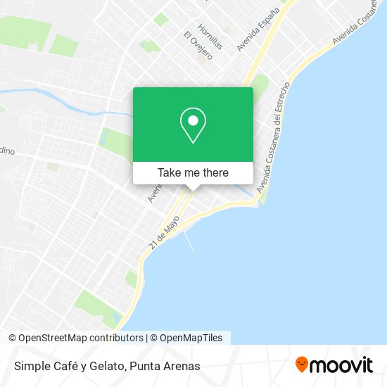 Mapa de Simple Café y Gelato