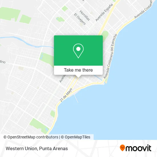 Mapa de Western Union