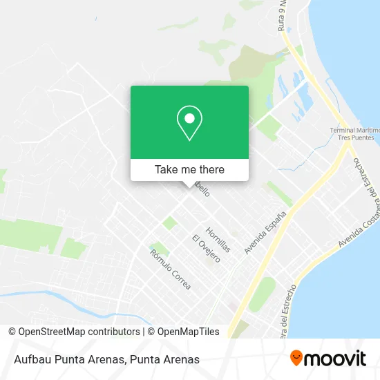 Aufbau Punta Arenas map