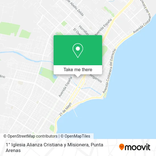 1° Iglesia Alianza Cristiana y Misionera map