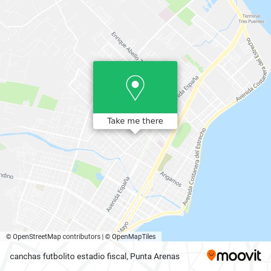 canchas futbolito estadio fiscal map