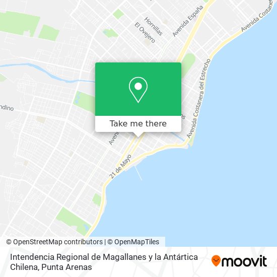 Intendencia Regional de Magallanes y la Antártica Chilena map