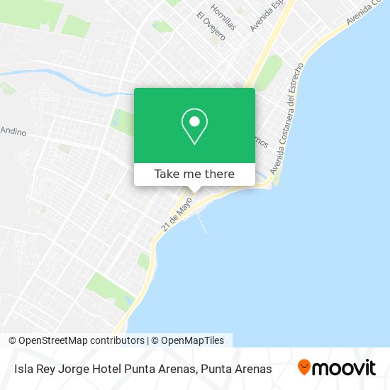 Mapa de Isla Rey Jorge Hotel Punta Arenas