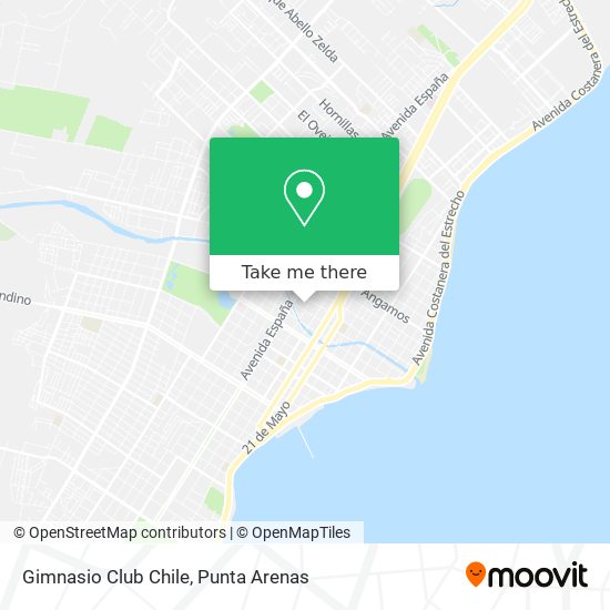 Mapa de Gimnasio Club Chile