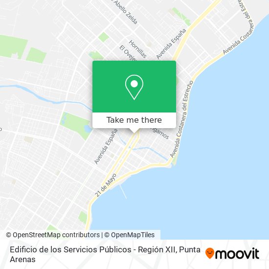 Edificio de los Servicios Públicos - Región XII map