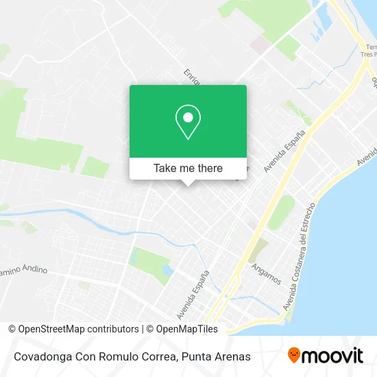 Covadonga Con Romulo Correa map