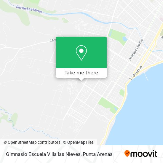 Gimnasio Escuela Villa las Nieves map