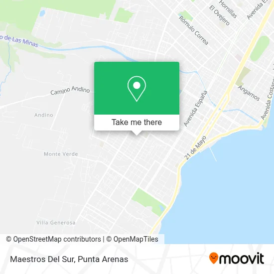 Maestros Del Sur map