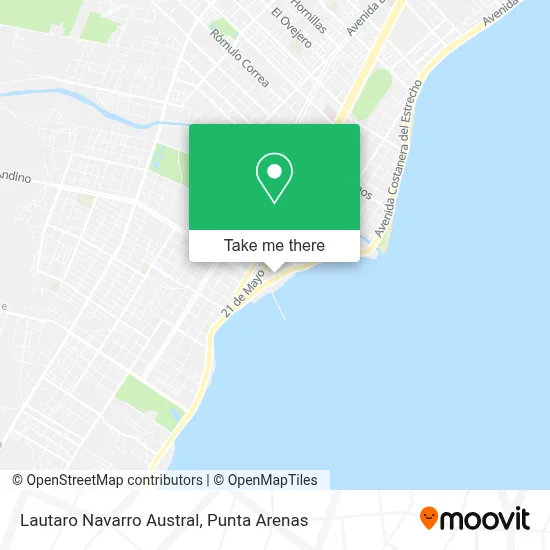 Lautaro Navarro Austral map