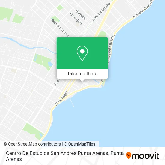 Centro De Estudios San Andres Punta Arenas map