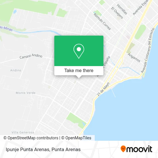 Ipunje Punta Arenas map