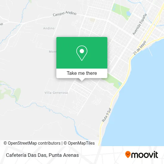 Cafetería Das Das map