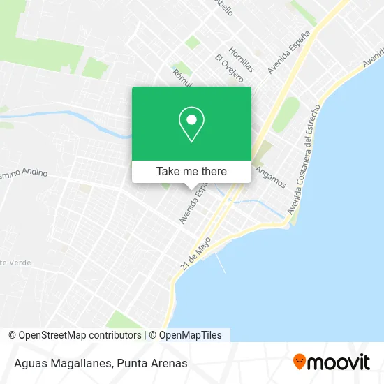 Aguas Magallanes map