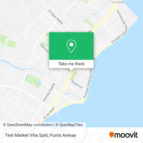 Tedi Market Villa Split map