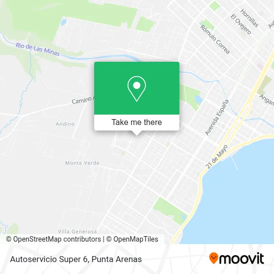 Autoservicio Super 6 map