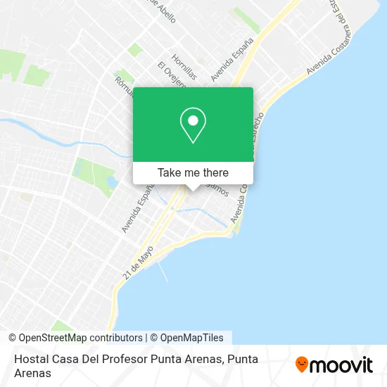 Hostal Casa Del Profesor Punta Arenas map