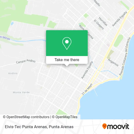 Elvis-Tec Punta Arenas map