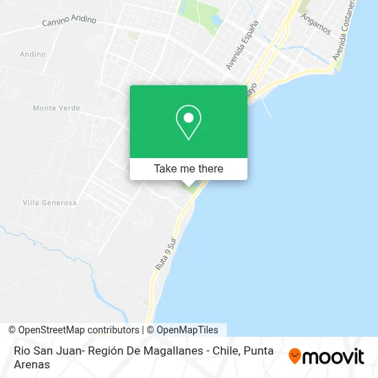 Rio San Juan- Región De Magallanes - Chile map