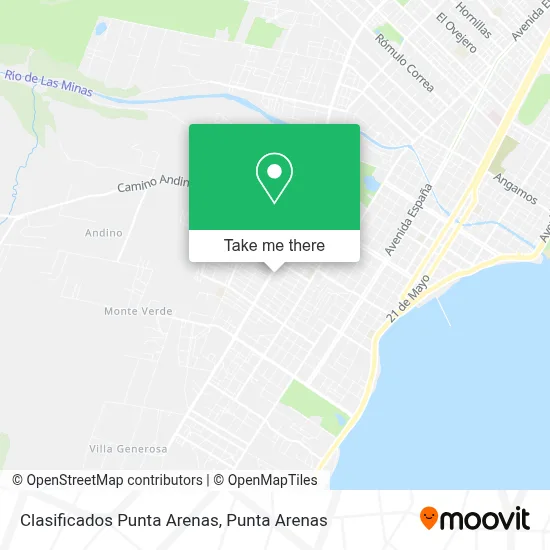 Clasificados Punta Arenas map