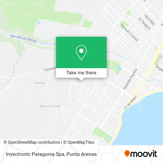 Inyectronic Patagonia Spa map