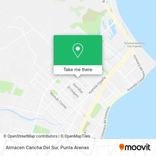 Almacen Cancha Del Sur map