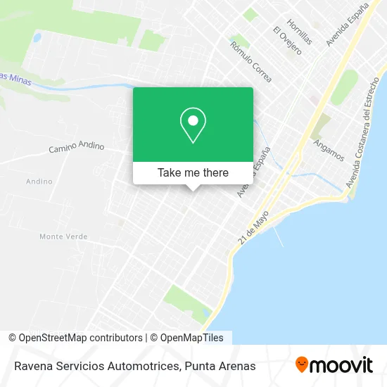 Ravena Servicios Automotrices map